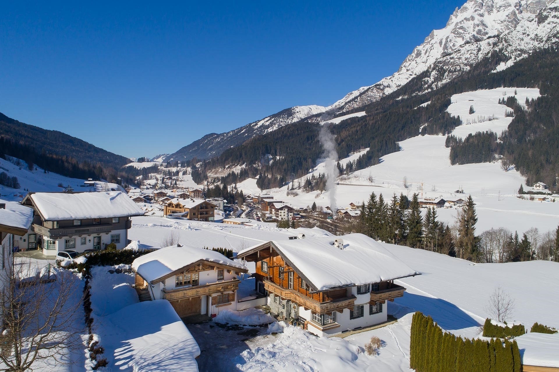 Pistekaart Leogang wintersport dorp met 270km piste in Oostenrijk